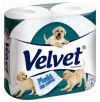 TOILET PAPER VELVET - white with printing DOGS 4rolls